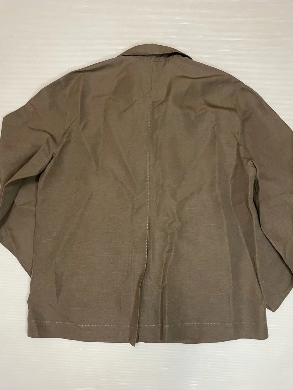 LAFAYETTE 148 NEW YORK Silk Linen Tunic Blouse In Concrete Size M - Picture 8 of 12